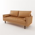 thumbnail image 6 of Pemberly Row Contemporary Faux Leather Living Room Sofa In Gray, 6 of 6