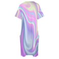 thumbnail image 4 of Vestido de noche con diseño holográfico para mujer traje holgado con 17 bolsillos para festival verano, 4 of 6