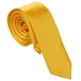 thumbnail image 2 of Cravate Décontractée Slim Slim Cravate Étroite - Jaune Doré Solide Jaune Doré, 2 of 9
