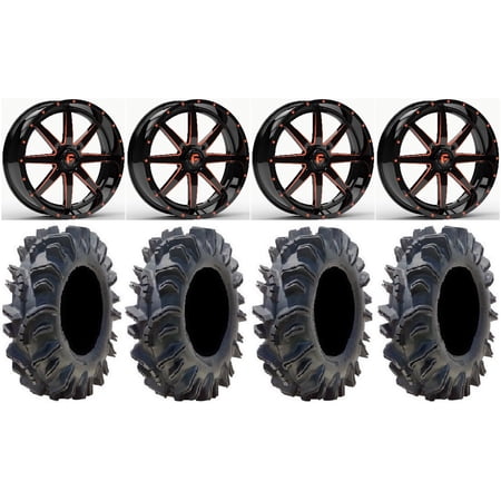 Fuel Maverick Orange 18 Wheels 34 Terminator Tires Kawasaki Mule Pro FXT