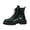 Green, variant on EKVAHL Women's Glossy Combat Boots, Faux Leather Lug Sole Booties, Platform Ankle Boots for Party Daily Strolls Green