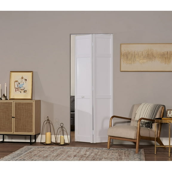 Seabrooke 30" x 80" White Vinyl Shaker Style Bifold Door