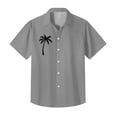 thumbnail image 3 of Yiaimeir Men's Vintage Bowling Shirts Short Sleeve Summer Hawaiian Shirt For Men,Size M-4XL, 3 of 4