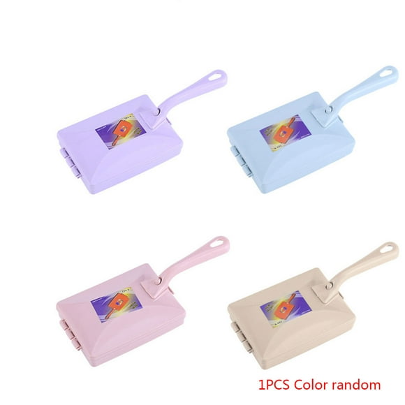 Multi-functional Double Head Handheld Carpet Table Brush Plastic Sweeper Dirt Hair Cleaner Collector Roller Random Color
