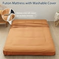 thumbnail image 2 of MAXYOYO 6" Extra Thick Japanese Floor Mattress Futon Mattress, Foldable Mattress Tatami Pad Floor Mattress for Adults Floor Bed Roll Up Mattress Guest Mattress Camping Mattress,Light Brown,Queen, 2 of 8