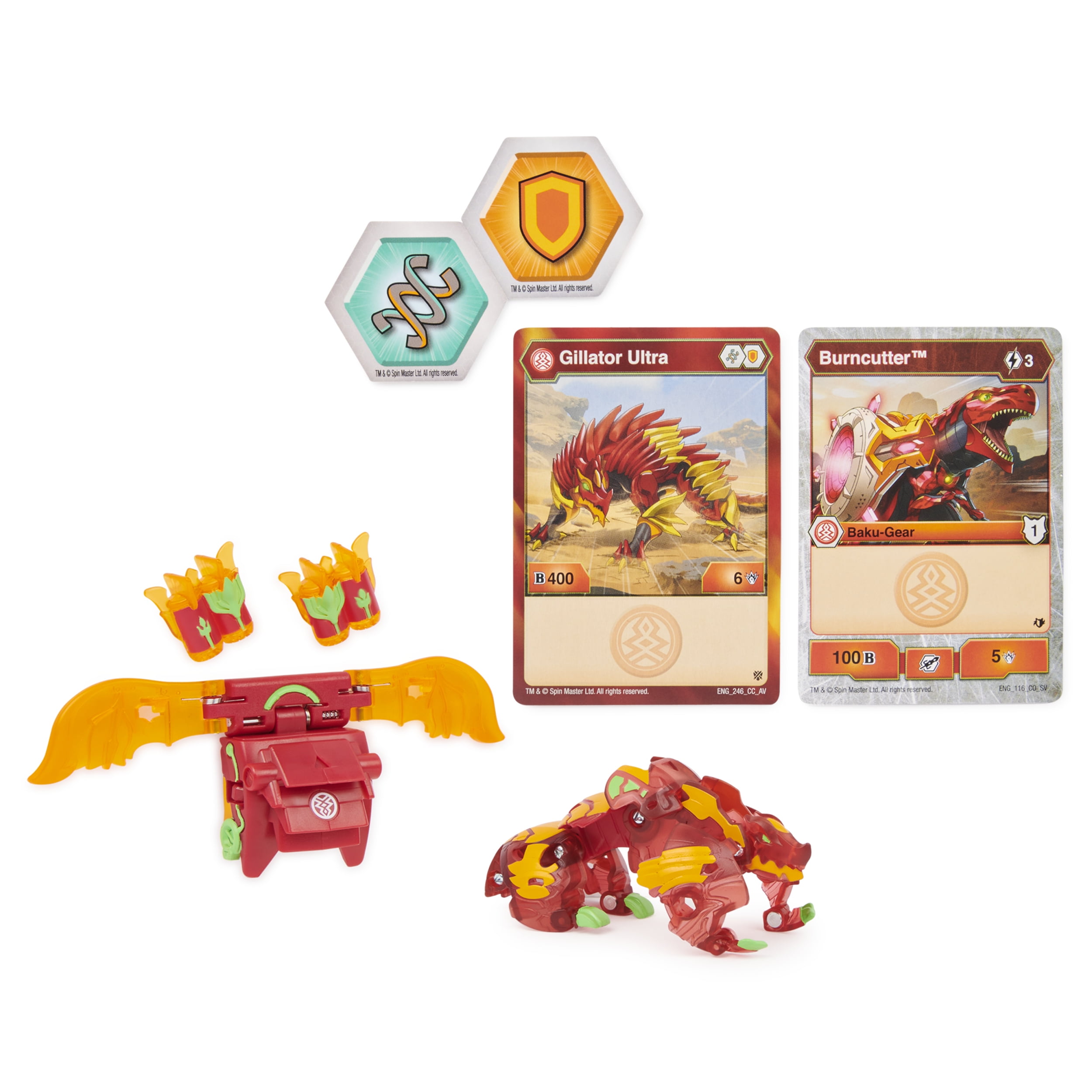 Bakugan Ultra, Gillator avec équipement Baku-Gear transformable, Figurine Armored Alliance articulée de 7,5 cm à collectionner