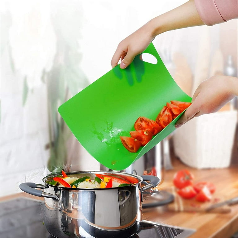 Kitchen Plastic Cutting Board Set - Extra Thick Flexible Cutting