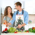 thumbnail image 6 of Christmas Tree with Holly and Berries 5 Pcs Kitchen Set Heat Resistant Oven Mitts and Non-Slip Pot Holders with Adjustable Cooking Apron, 6 of 6