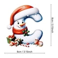 thumbnail image 1 of Acrylic 2D Christmas Snowman Letter Hanging Decoration, Personalized Custom Name Tree Ornament with Ribbons, Holiday Keepsake Pendant for Tree Wreath Gift Box, 1 of 1