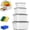 S+M+L+XL, variant on 2026 New 4 in 1 Food Storage Container, Fruit Storage Containers for Fridge, Including Drain Basket, Produce Storage Containers with Lid and Strainer (S+M+L+XL+XXL)
