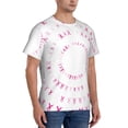 thumbnail image 4 of Yiaed Breast Cancer Awareness (4) Print Mens Short Sleeve Tight Fit T-Shirt, Crewneck Casual Tee-X-Large, 4 of 5