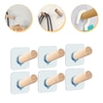 thumbnail image 7 of HOOWIFFY 6-Pack Heavy Duty Large Utility Wall Hooks with Natural Wood Finish for Home Organization and Coat Hanging, 7 of 7