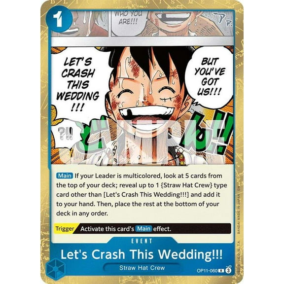 One Piece A Fist of Divine Speed Rare Let's Crash This Wedding!!! OP11-060