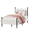 Beige1, variant on King Size Upholstered Bed Frame with Velvet Headboard, Soft Corduroy Fabric Platform Bed with Wooden Slats Support, No Box Spring Needed, White