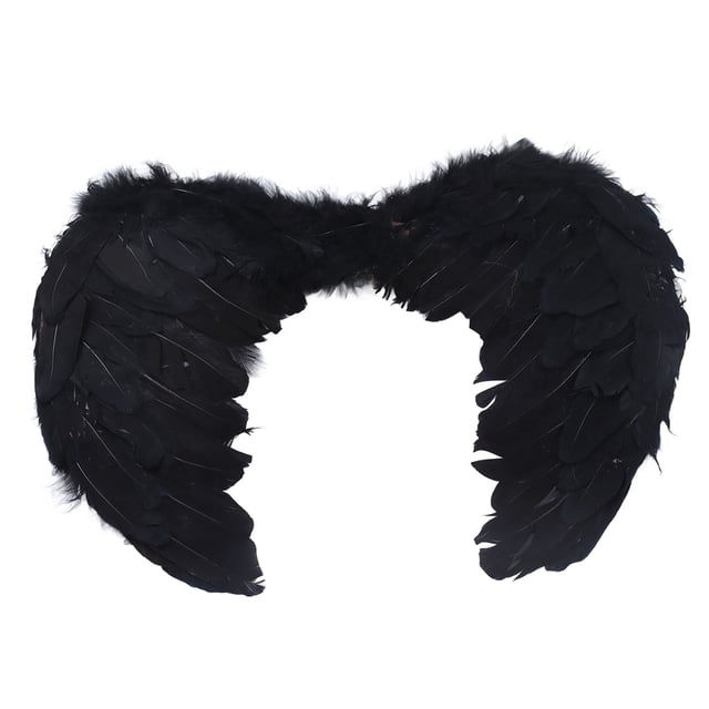 Disfraz de ala, ala de plumas para niños adultos, ala de plumas, ala de cosplay de Halloween, claridad notable