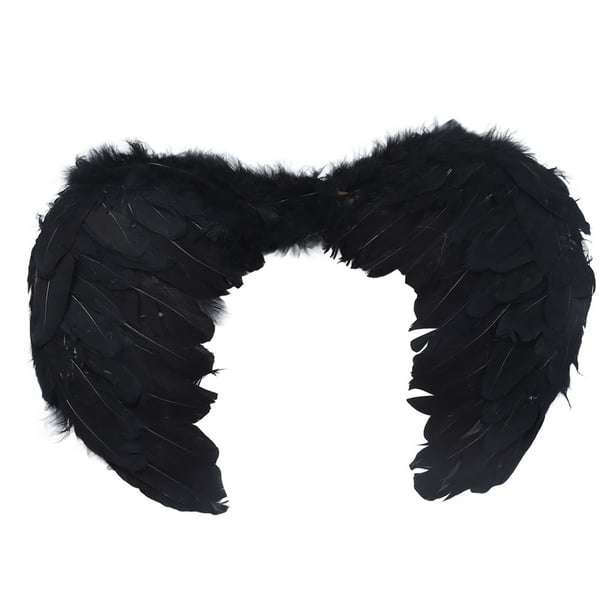 Disfraz de ala, ala de plumas para niños adultos, ala de plumas, ala de cosplay de Halloween, claridad notable
