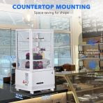 TEQIN Countertop Refrigerated Display Refrigerator, 2.4 Cu.Ft  Commercial Glass Cake Cooler with LED Lighting, Turbo Frost-Free Air-Cooling Display Case,Pastry Dessert Bakery Showcase