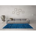 thumbnail image 3 of Ahgly Company Indoor Square Abstract Light Blue Modern Area Rugs, 5' Square, 3 of 4