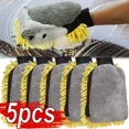 thumbnail image 2 of 1/5pcs Car Washing Gloves Waterproof Microfiber Chenille Gloves Car Cleaning Mitt Detailing Brush Auto Care Double-faced Glove (green,5pcs), 2 of 7