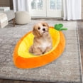 thumbnail image 4 of Cama con forma de zanahoria Cojín para cachorros Perrera suave y cálida Cama abierta Cómoda cama para gatos M Yuyangstore casa del gato, 4 of 5