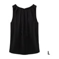 thumbnail image 4 of Guardurnaity Nueva blusa informal sin mangas con cuello de gasa a la moda para mujer de verano Ropa interior Negro L Guardurnaity FS5367-03, 4 of 6