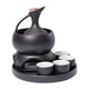 thumbnail image 4 of -Sake Set con una olla más cálida, , tazón con bandeja 4 tazas de bebida tradicional de sake para la fiesta de té en casa, 4 of 9
