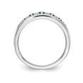 thumbnail image 2 of Real 14kt White Gold Diamond and Emerald Fancy Ring Size: 7; for Adults and Teens; for Women and Men, 2 of 5