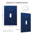 thumbnail image 5 of Zufioo Sparkling Blue Glitter Print Switch Wall Plate, Dustproof and Heat-resistant Decorative Wall Switch Cover, Suitable for Residential and Commercial Areas-Mid-size, 5 of 8