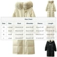 thumbnail image 3 of Xdegoge Long Puffer Coat Women Hooded Faux Fur Jacket Quilted Padded Down Heavy Winter Coats Zip Up Horn Button Thick Parka Jackets with Pockets Outerwear Chaqueta De Invierno Para Mujer, 3 of 9