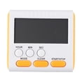 thumbnail image 2 of KDJ Magnetic Digital Timer with Alarm Clock, Foldable Stand, Large LCD Display, Countdown Cooking Timer, Orange, Multi-Purpose Kitchen Timer, 2 of 10
