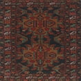 thumbnail image 1 of Ahgly Company Indoor Square Traditional Dark Brown Persian Area Rugs, 4' Square, 1 of 6