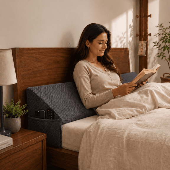 HomePamper  Bed Wedge Pillow for Headboard Gap