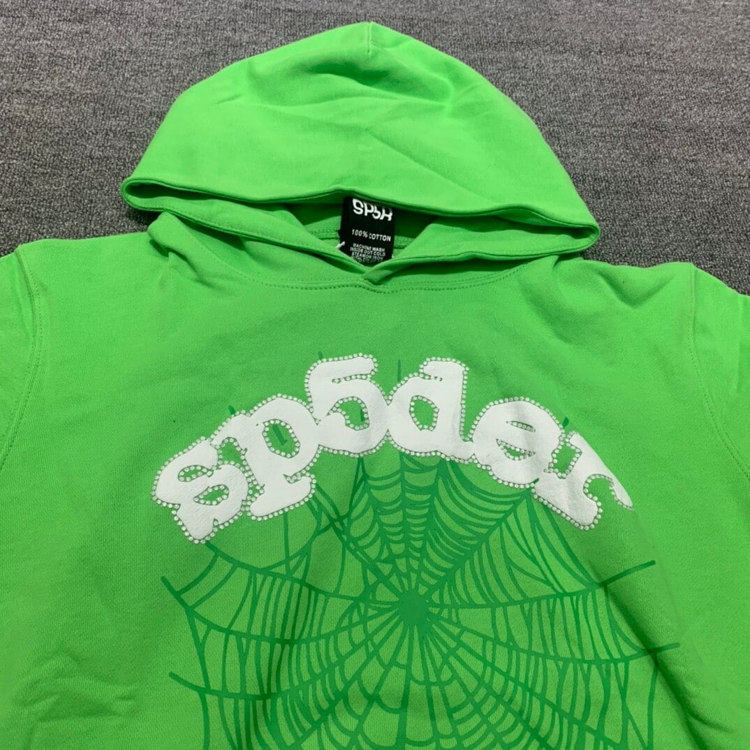 SP5DER 555555 HOODIES パーカー Green Sp5der Young Thug 555555 Hoodie Men Women High Quality