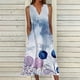 thumbnail image 1 of ICHUANYI Clearance Women's Summer Design Casual Dress Gradual Sleeveless Neck V-Neck Long Dress(Gray, L) ICHUANYI WER2023080701624, 1 of 5