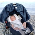 thumbnail image 4 of Baby Car Seat Cover, Breathable Infant Carseat Cover for Summer Peekaboo Opening Car Seat Canopy Cover, Nursing Cover for Baby Boys Girls (Blue Dinosaurs), 4 of 8