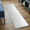 thumbnail image 4 of 2x6 Kitchen Runner Rug, Grey Geometric Non-Skid Rubber Backing Hallway Rugs Rugs - Living Room Bedroom Home Office, Modern White Stripe Abstract Distortion Art Indoor Floor Mat Carpets Washable Rug, 4 of 9