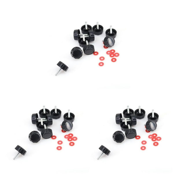 Transemion 10pcs Universal Fishing for Spinning Reel Handle Screw Cap Cover  Fishing Accessories black and silver 14*2.9mm 3Set 