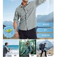 thumbnail image 2 of .Men's Sun Protection Shirt, Long Sleeve Hiking Fishing Shirt Cooling Quick Dry for Safari, 2 of 5