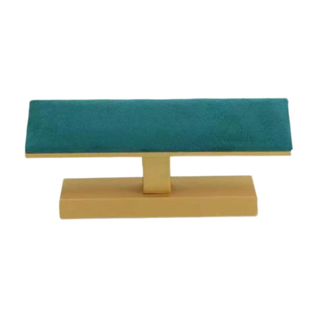 Soporte para pulseras con barra en T, decoración moderna, estante de almacenamiento que ahorra espacio para mujeres 1 capa verde