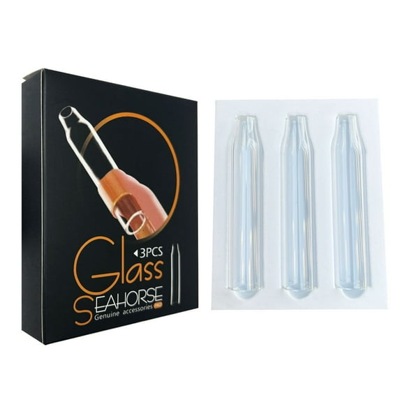 3 Pack Glass Dropper Tube for Lookah Seahorse Pro Tips Replacement Accessories Parts Lab Science Experiment (Without Black Tops)