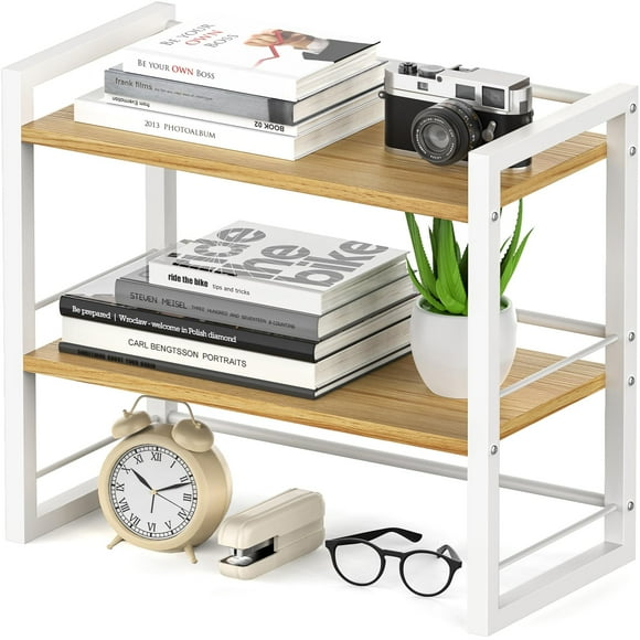 Estantería de escritorio ART-GIFTREE, estantería de escritorio de madera blanca