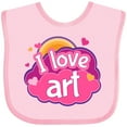 thumbnail image 3 of Inktastic Artist I Love Art Girls Baby Bib, 3 of 4
