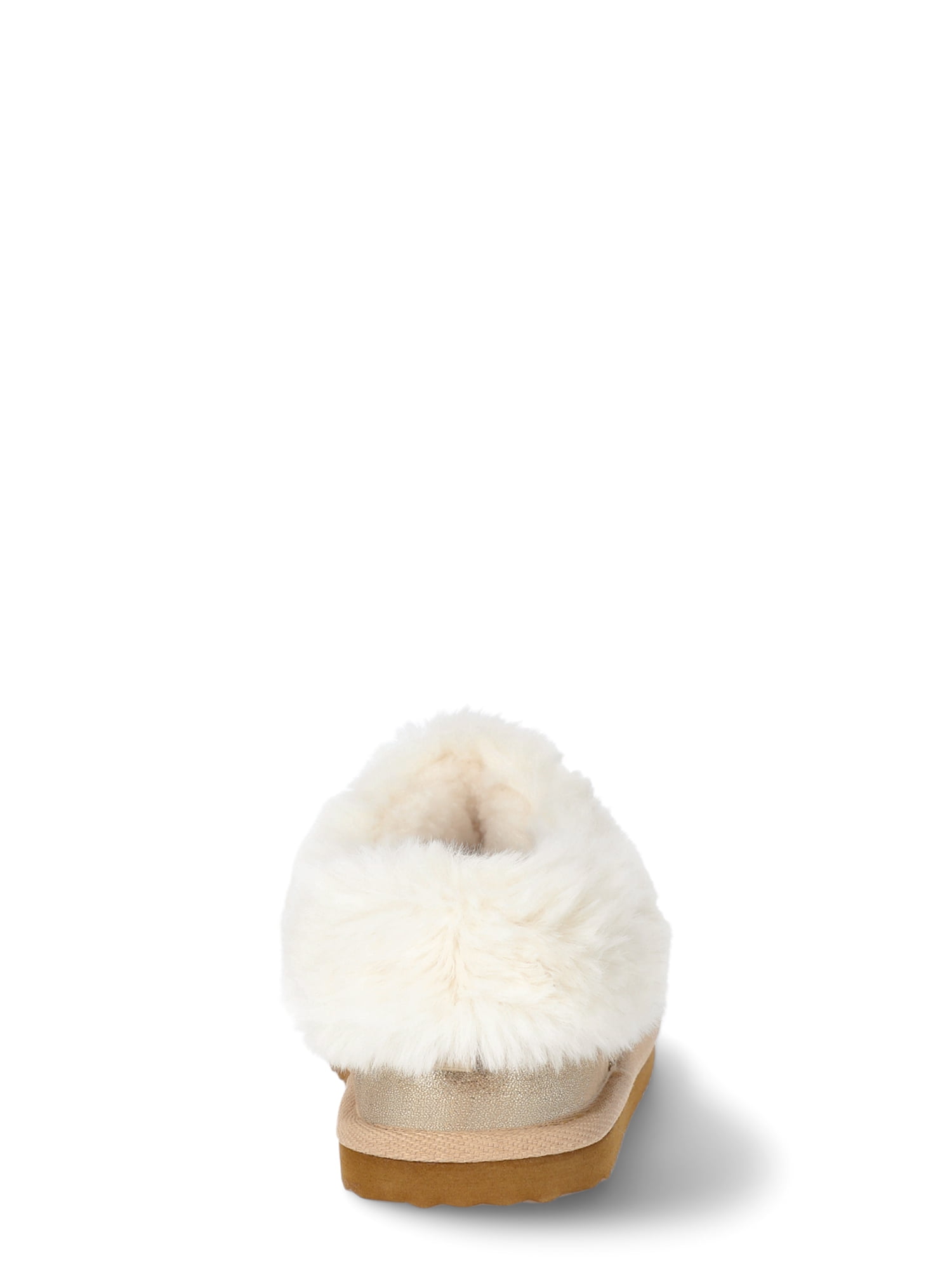 Wonder Nation Toddler Girls Slippers with Faux Fur Trim