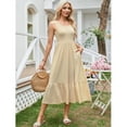 thumbnail image 3 of jinghuiyue Women’s Summer Sleeveless Dress Casual Flowy Tiered Maxi Long Beach Dresses with Pockets M, 3 of 7