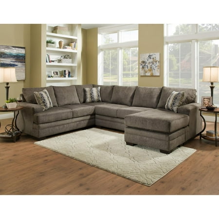 Chelsea Home Furniture Campbell 3 Piece U Shaped Sectional Sofa