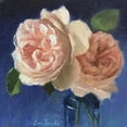 thumbnail image 2 of Strube, Ling 20x20 Black Ornate Wood Framed with Double Matting Museum Art Print Titled - Pink Roses, 2 of 4