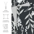 thumbnail image 4 of Noble Linens Black Reversible Secret Garden Print 2-Piece Duvet Cover Set, Twin/TwinXL, 4 of 12