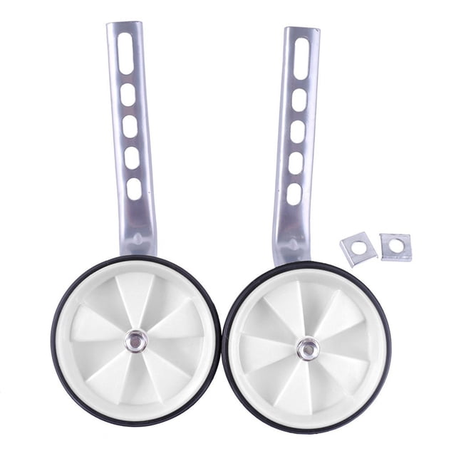 Kit de Roue de Vélo 1 Ensemble Support d'Équilibre en Acier Blanc pour Enfants 6*4*2 Pouces