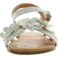 thumbnail image 3 of Yokids Cindee-73 Little Girls Flat Sandals with Front Flower Design, 3 of 4