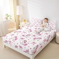 thumbnail image 3 of Erosebridal Unicorn Girls Queen Sheet Sets,Cute Pink Bowknot Kawaii Stars Loves Bed Set For Kids 4pcs, 3 of 6